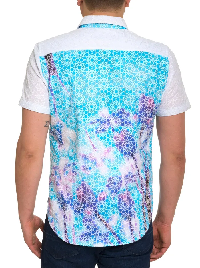 Robert Graham Short Sleeve Button Down Shirts Men LIMITED EDITION THE IRIS SHORT SLEEVE BUTTON DOWN SHIRT Multi