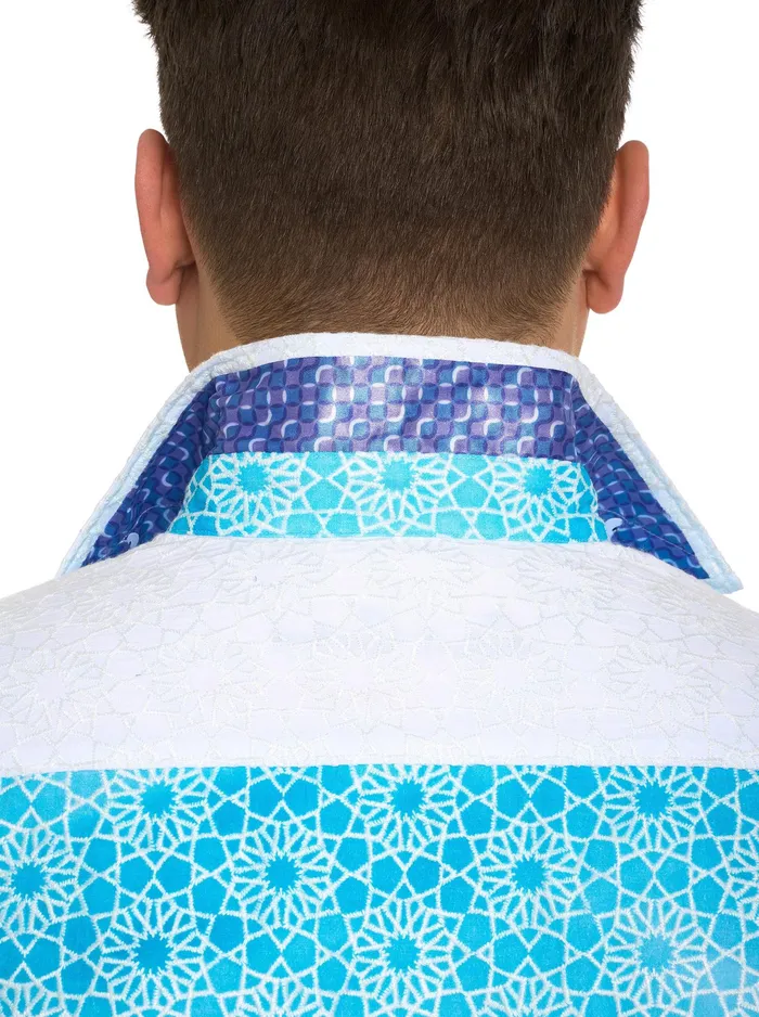 Robert Graham Short Sleeve Button Down Shirts Men LIMITED EDITION THE IRIS SHORT SLEEVE BUTTON DOWN SHIRT Multi