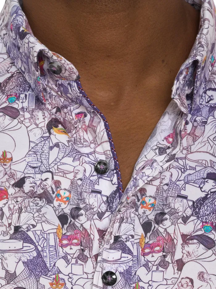 Robert Graham Short Sleeve Button Down Shirts Men MASQUERADE SHORT SLEEVE BUTTON DOWN SHIRT Multi
