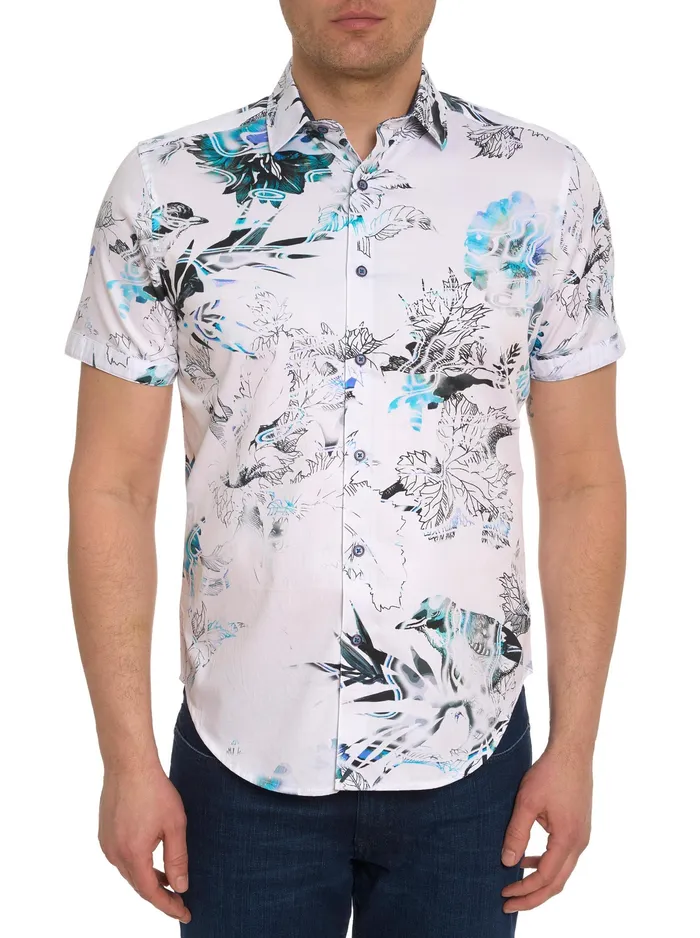 Robert Graham Short Sleeve Button Down Shirts Men OZARK SHORT SLEEVE BUTTON DOWN SHIRT White Robert Graham Short Sleeve Button Down Shirts Men OZARK SHORT SLEEVE BUTTON DOWN SHIRT White