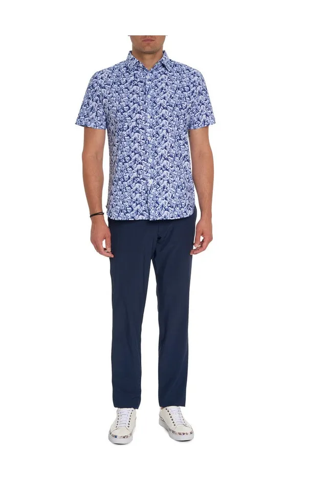 Robert Graham Short Sleeve Button Down Shirts Men RED FORD PERFORMANCE SHORT SLEEVE KNIT SHIRT Multi