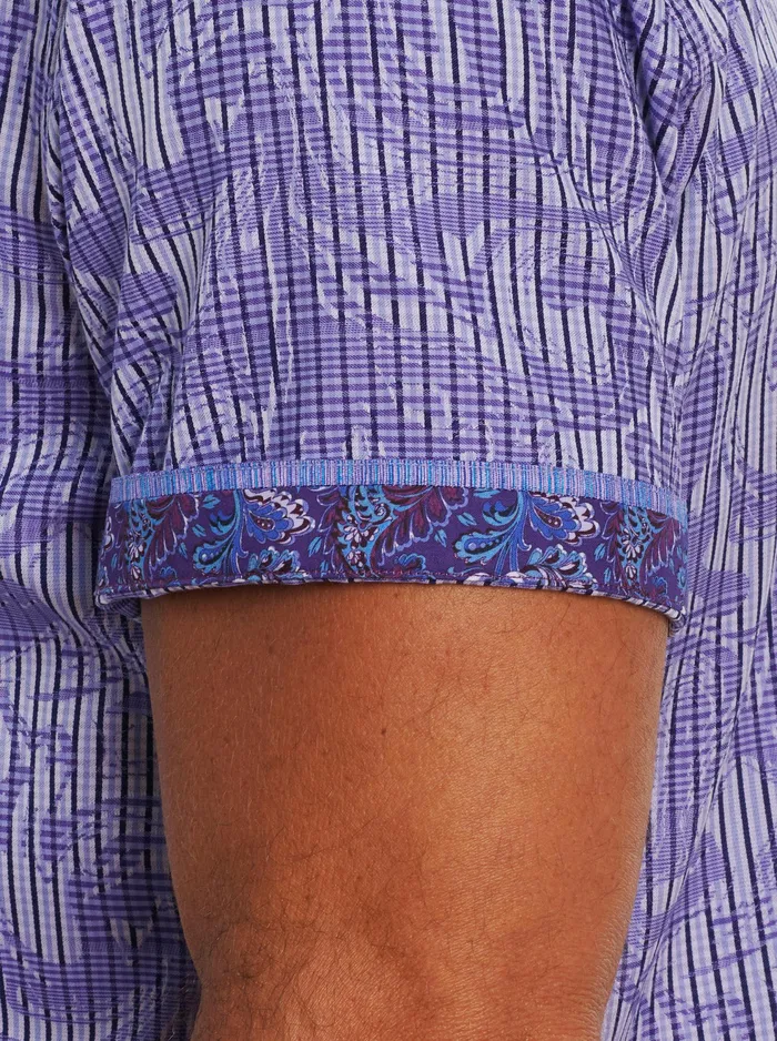 Robert Graham Short Sleeve Button Down Shirts Men RUM SWIZZLE SHORT SLEEVE BUTTON DOWN SHIRT Classic