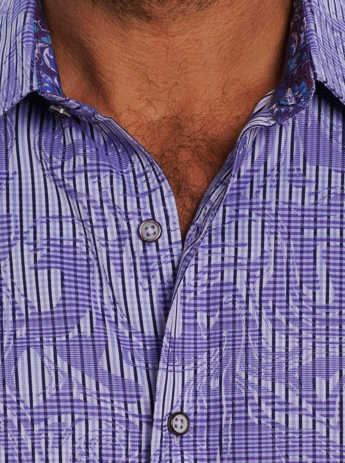 Robert Graham Short Sleeve Button Down Shirts Men RUM SWIZZLE SHORT SLEEVE BUTTON DOWN SHIRT Classic