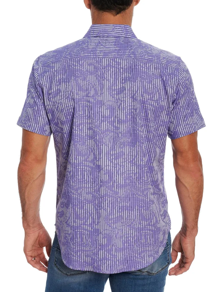 Robert Graham Short Sleeve Button Down Shirts Men RUM SWIZZLE SHORT SLEEVE BUTTON DOWN SHIRT Classic