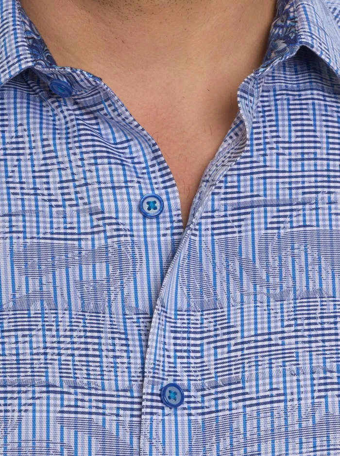 Robert Graham Short Sleeve Button Down Shirts Men RUM SWIZZLE SHORT SLEEVE BUTTON DOWN SHIRT Classic