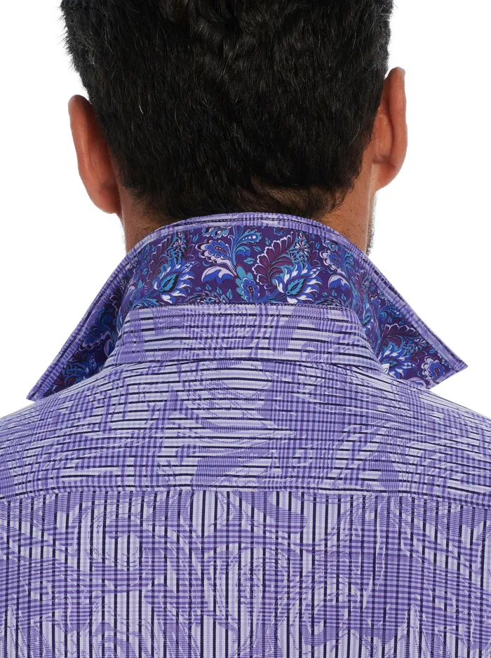 Robert Graham Short Sleeve Button Down Shirts Men RUM SWIZZLE SHORT SLEEVE BUTTON DOWN SHIRT Classic