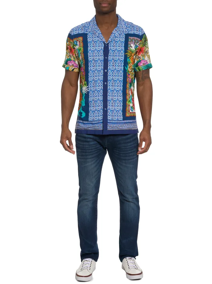 Robert Graham Short Sleeve Button Down Shirts Men SHERE KHAN SHORT SLEEVE BUTTON DOWN SHIRT Multi