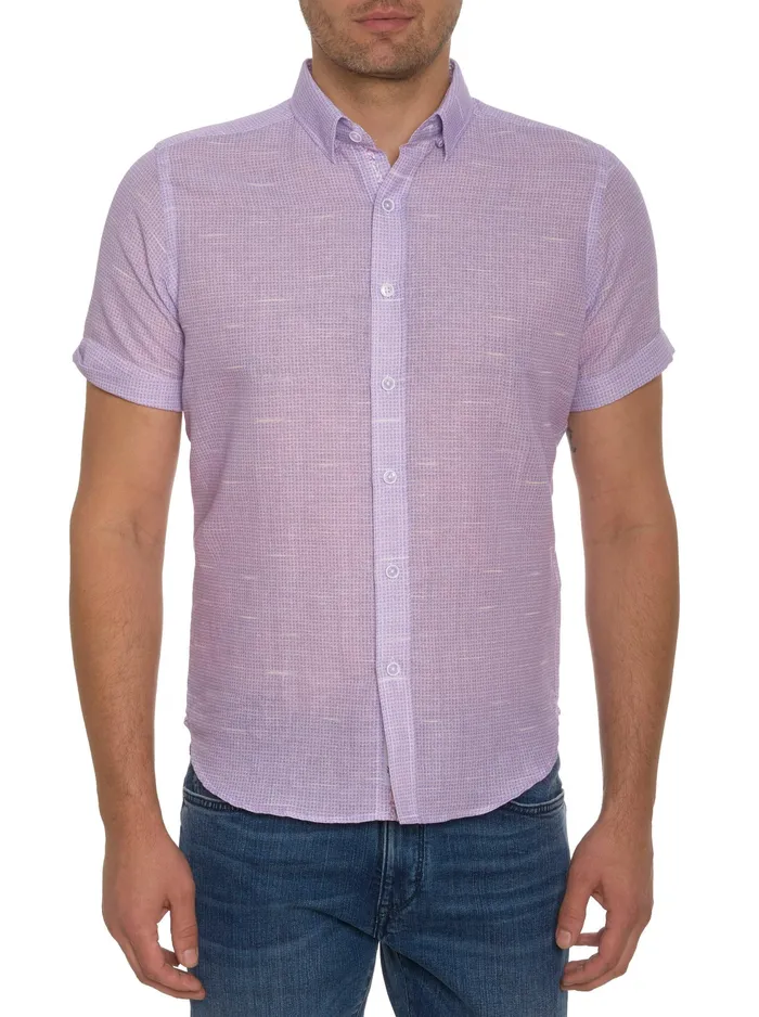 Robert Graham Short Sleeve Button Down Shirts Men SLOAN SHORT SLEEVE BUTTON DOWN SHIRT Blue