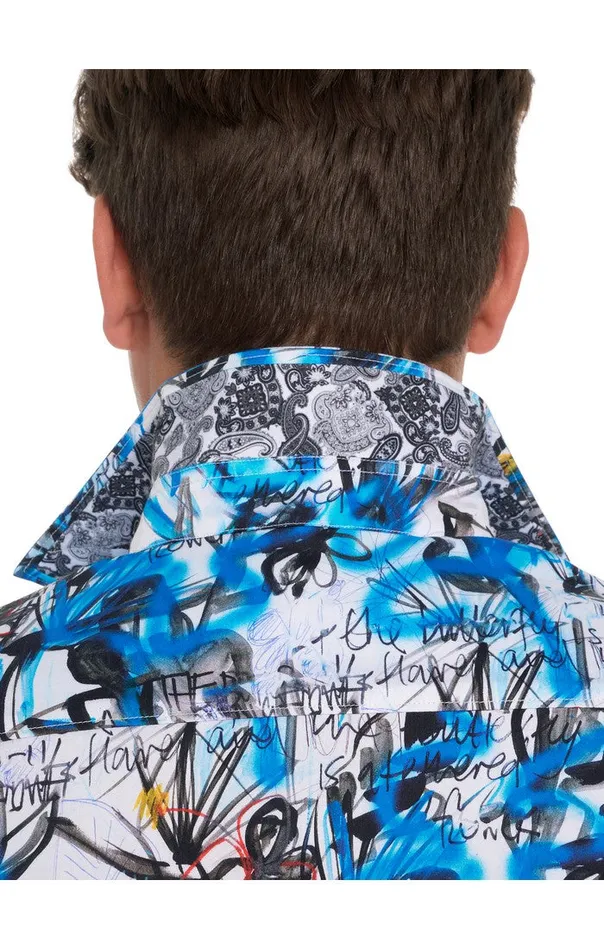 Robert Graham Short Sleeve Button Down Shirts Men SPICOLI SHORT SLEEVE BUTTON DOWN SHIRT Classic