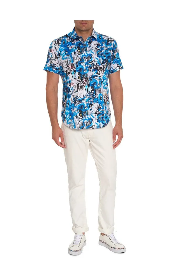 Robert Graham Short Sleeve Button Down Shirts Men SPICOLI SHORT SLEEVE BUTTON DOWN SHIRT Classic