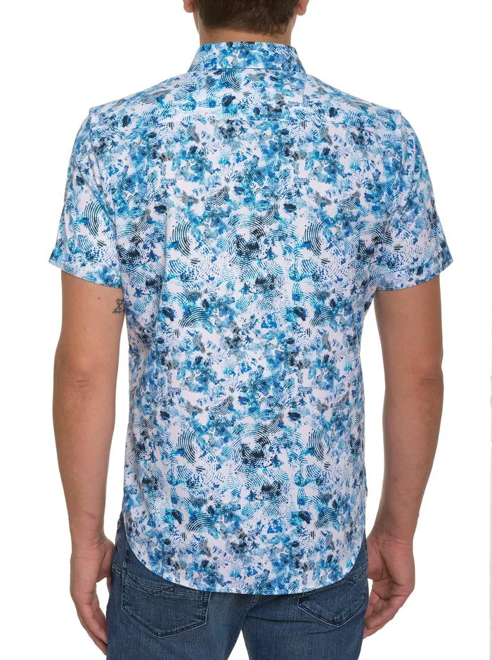 Robert Graham Short Sleeve Button Down Shirts Men THE LOWELL SHORT SLEEVE BUTTON DOWN SHIRT Teal