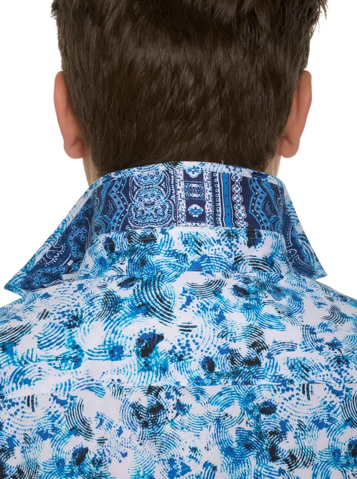 Robert Graham Short Sleeve Button Down Shirts Men THE LOWELL SHORT SLEEVE BUTTON DOWN SHIRT Teal