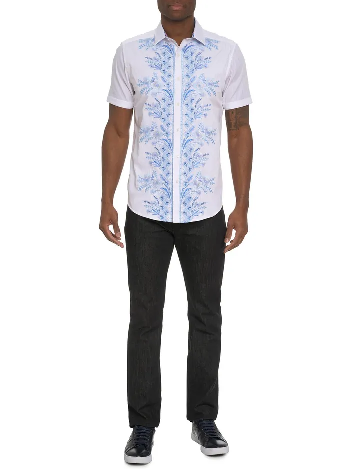 Robert Graham Short Sleeve Button Down Shirts Men VERTIGO SHORT SLEEVE BUTTON DOWN SHIRT White