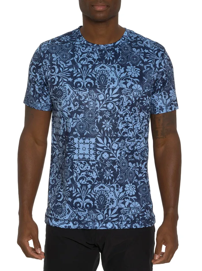 Robert Graham Short Sleeve Knits Men DILLIONS PERFORMANCE GRAPHIC TSHIRT Navy Robert Graham Short Sleeve Knits Men DILLIONS PERFORMANCE GRAPHIC TSHIRT Navy