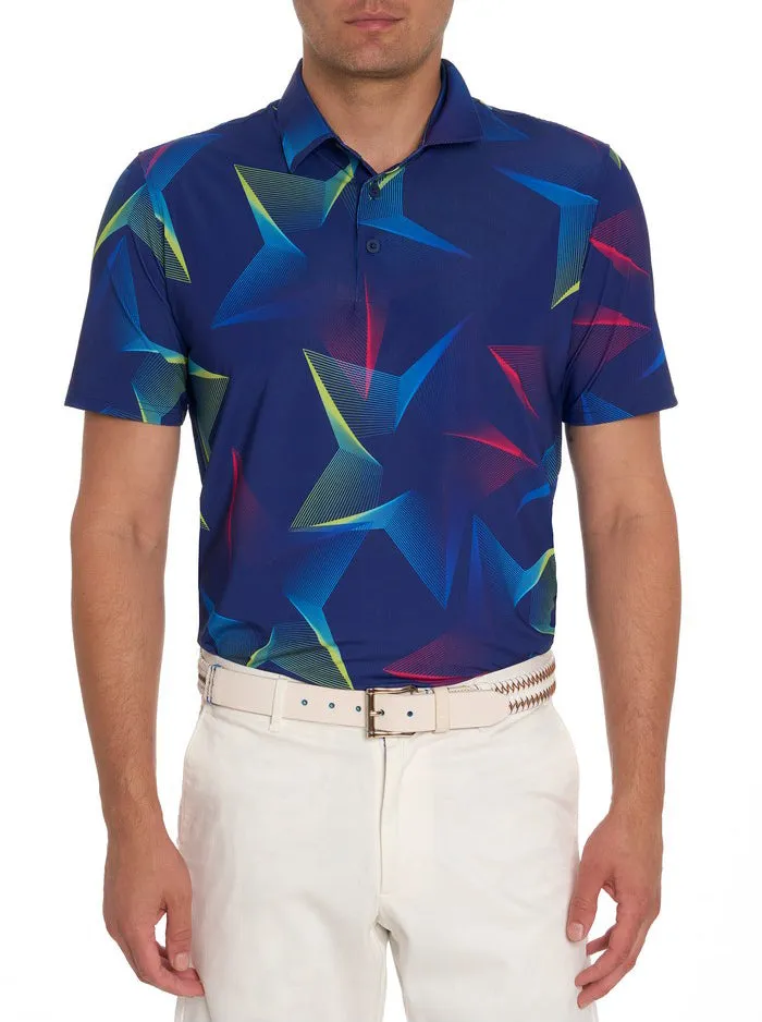 Robert Graham Short Sleeve Knits Men GEO STAR PERFORMANCE POLO Multi
