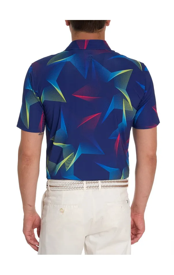 Robert Graham Short Sleeve Knits Men GEO STAR PERFORMANCE POLO Multi