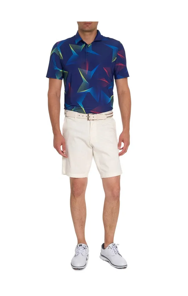 Robert Graham Short Sleeve Knits Men GEO STAR PERFORMANCE POLO Multi