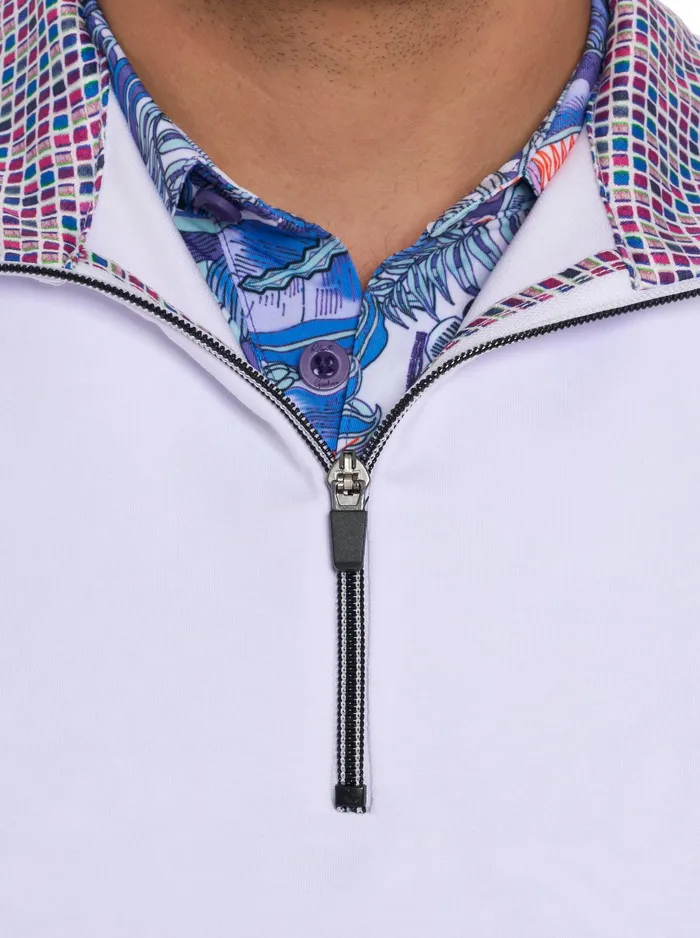 Robert Graham Short Sleeve Knits Men STILES PERFORMANCE VEST White