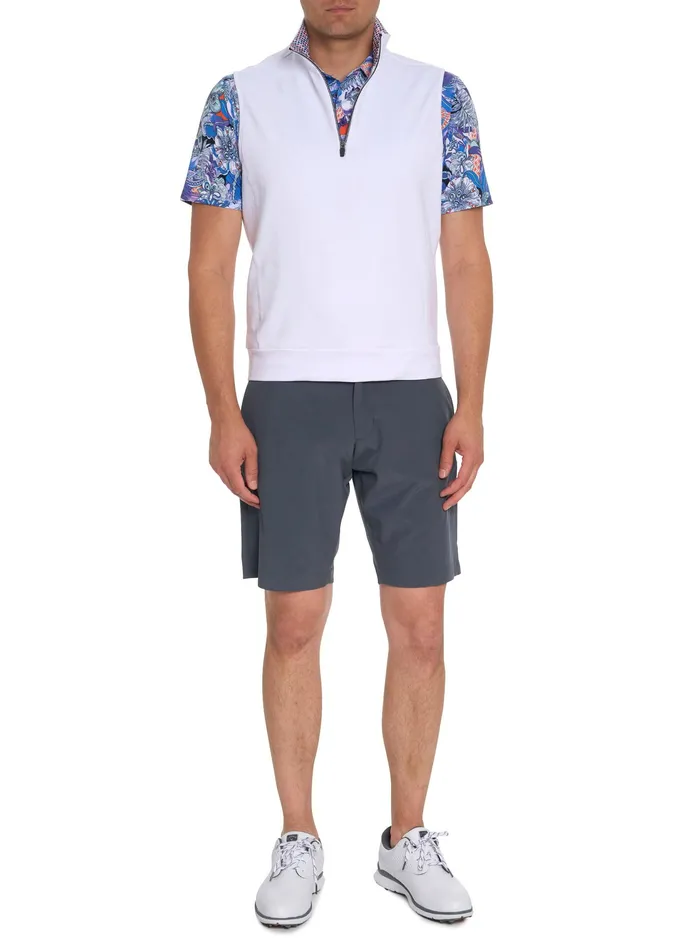 Robert Graham Short Sleeve Knits Men STILES PERFORMANCE VEST White