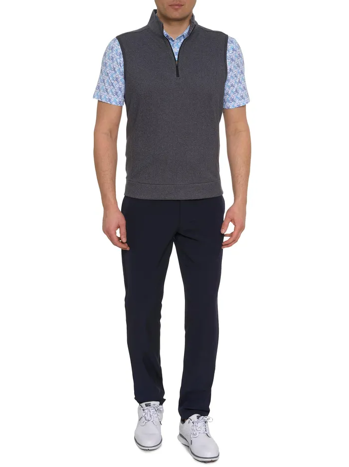 Robert Graham Short Sleeve Knits Men TREVISO KNIT VEST Charcoal
