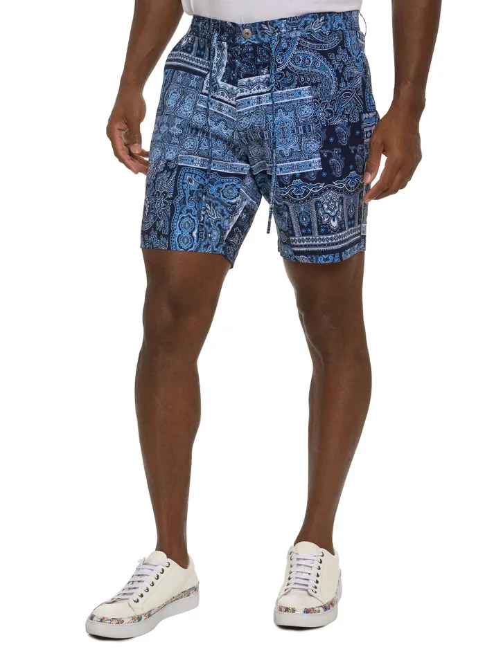 Robert Graham Shorts and Swim Men THE GOTHAM BEACH TO BAR SHORT Navy