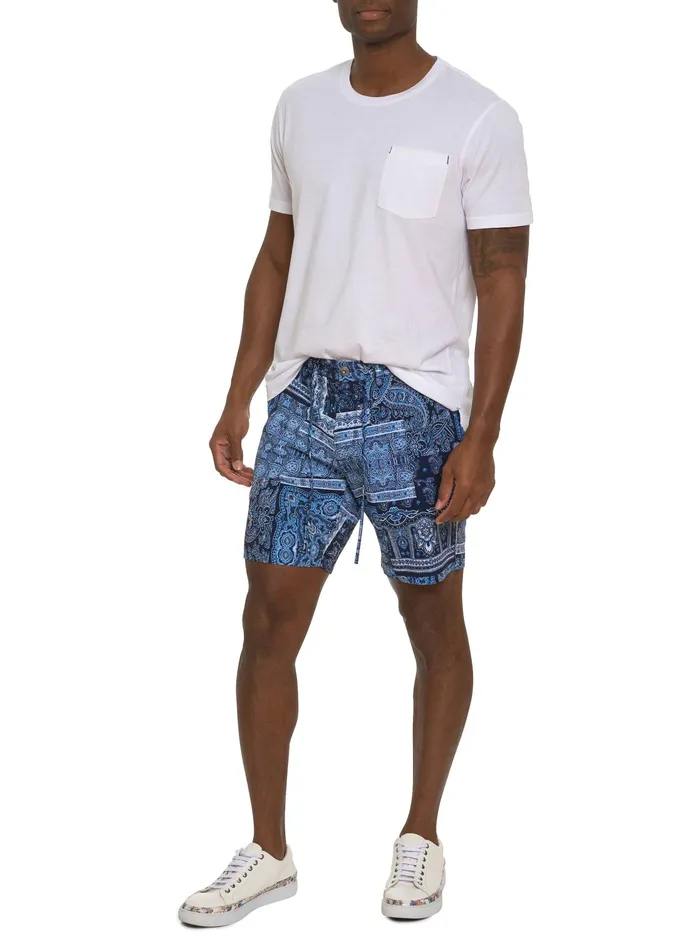 Robert Graham Shorts and Swim Men THE GOTHAM BEACH TO BAR SHORT Navy