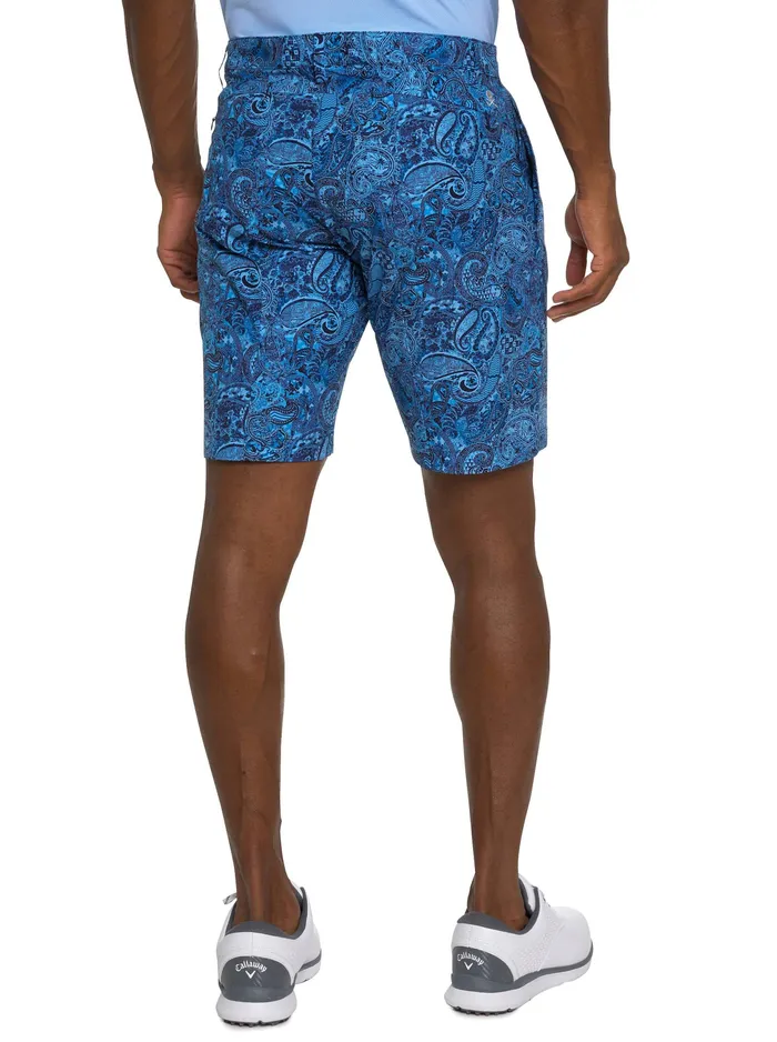 Robert Graham Shorts and Swim Men WESTPORT PERFORMANCE GOLF SHORT Blue