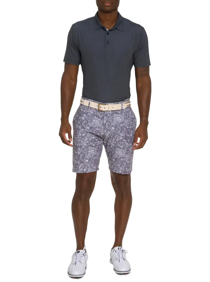 Robert Graham Shorts and Swim Men WESTPORT PERFORMANCE GOLF SHORT Blue