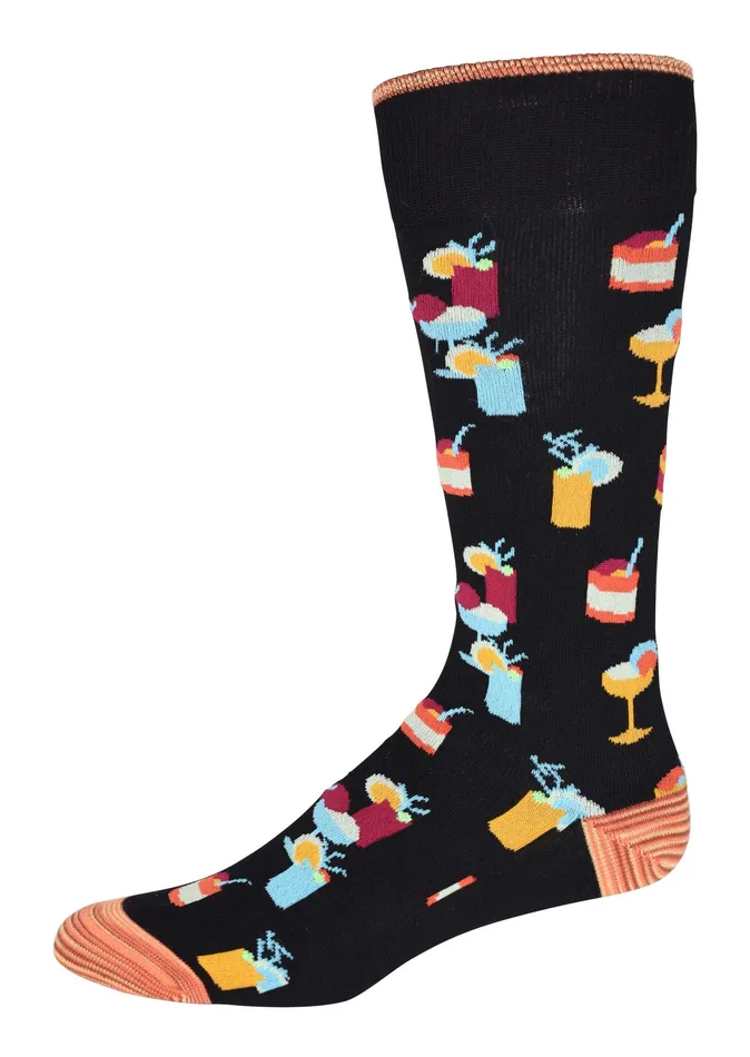 Robert Graham Socks Men COCKTAIL HOUR KNIT SOCKS Black