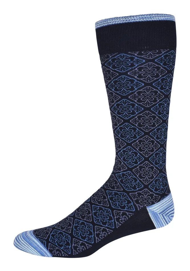 Robert Graham Socks Men DOLMA KNIT SOCKS Navy