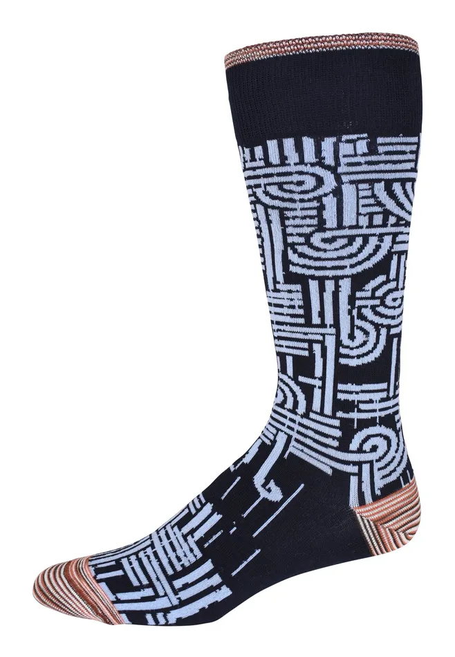 Robert Graham Socks Men GRAVINO KNIT SOCKS Navy