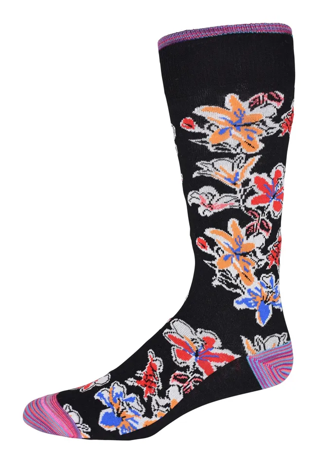 Robert Graham Socks Men OBEROI KNIT SOCKS Black