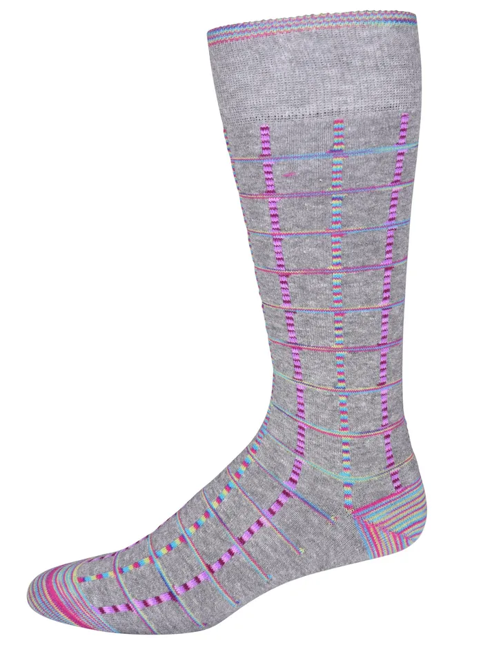 Robert Graham Socks Men SODA POP SOCKS Light Grey