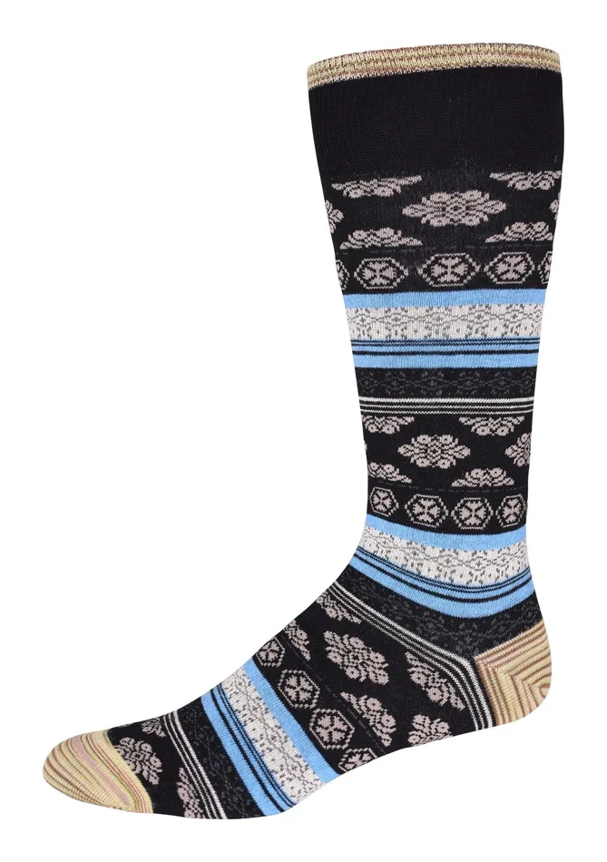 Robert Graham Socks Men TAINO SOCKS Black
