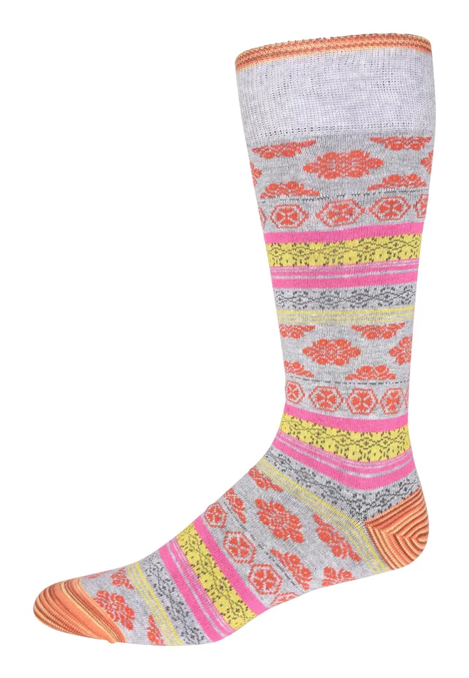 Robert Graham Socks Men TAINO SOCKS Light Grey