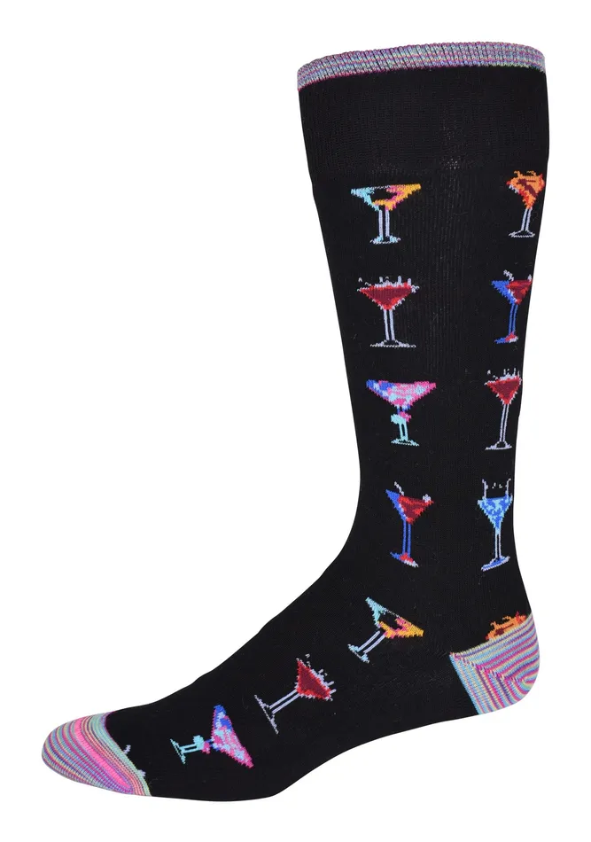 Robert Graham Socks Men THE MARTINI SOCKS Black