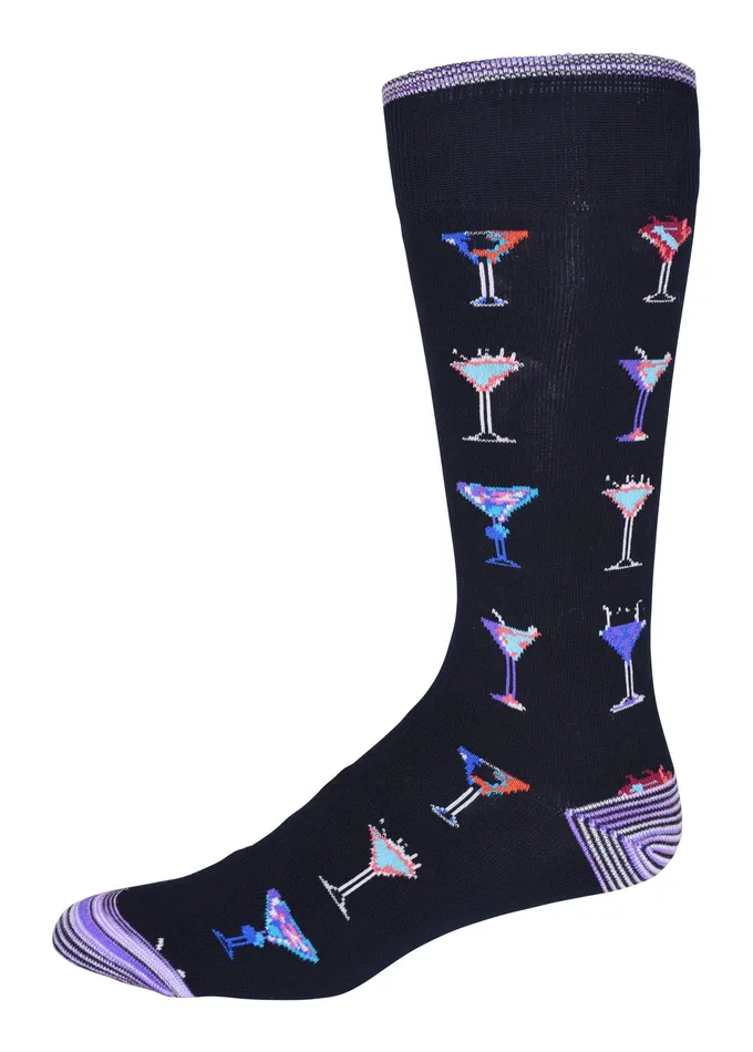 Robert Graham Socks Men THE MARTINI SOCKS Navy