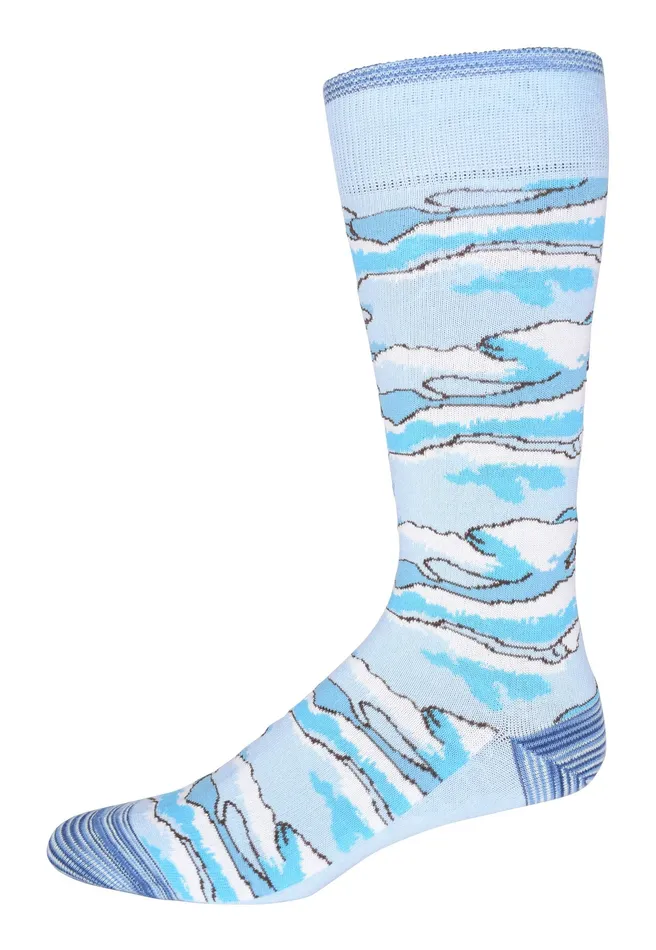 Robert Graham Socks Men VICTOR KNIT SOCKS Light Blue