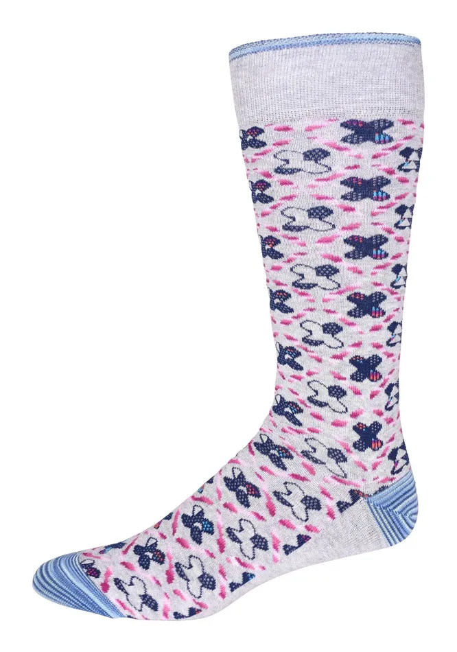 Robert Graham Socks Men YENI KNIT SOCKS Light Grey