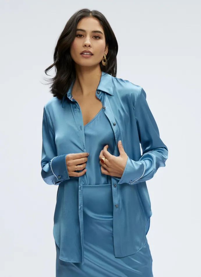 Robert Graham Tops Women GABRIELA SHIRT Steel