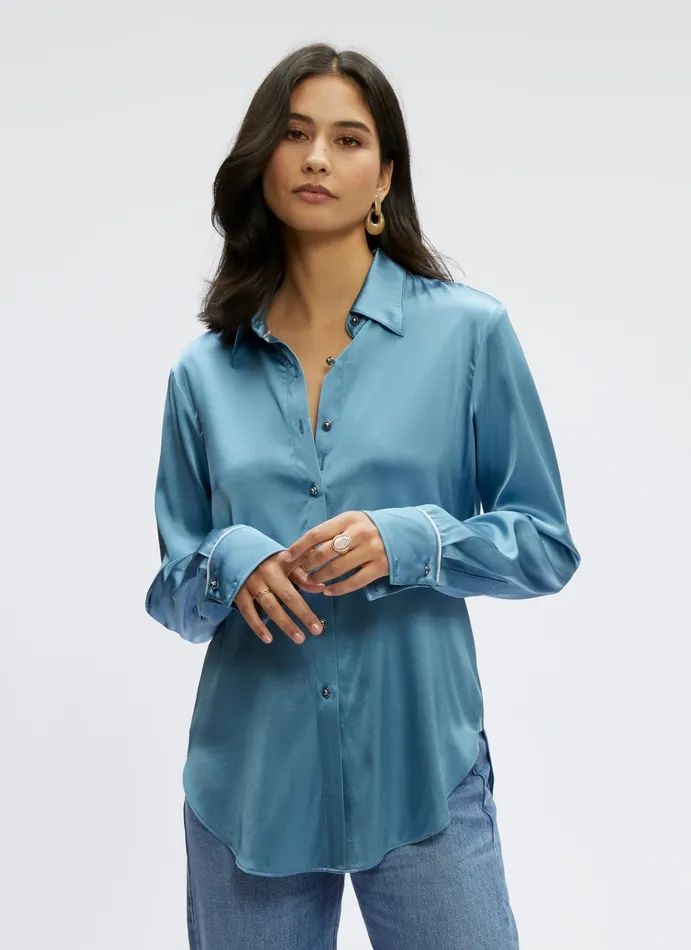 Robert Graham Tops Women GABRIELA SHIRT Steel
