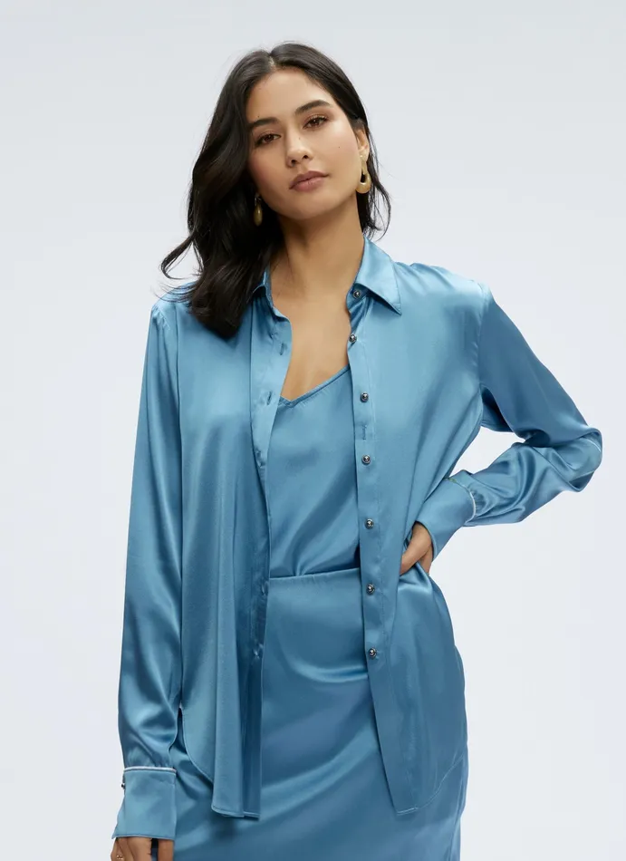 Robert Graham Tops Women GABRIELA SHIRT Steel