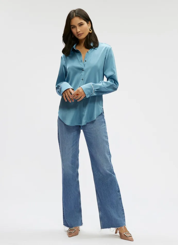 Robert Graham Tops Women GABRIELA SHIRT Steel