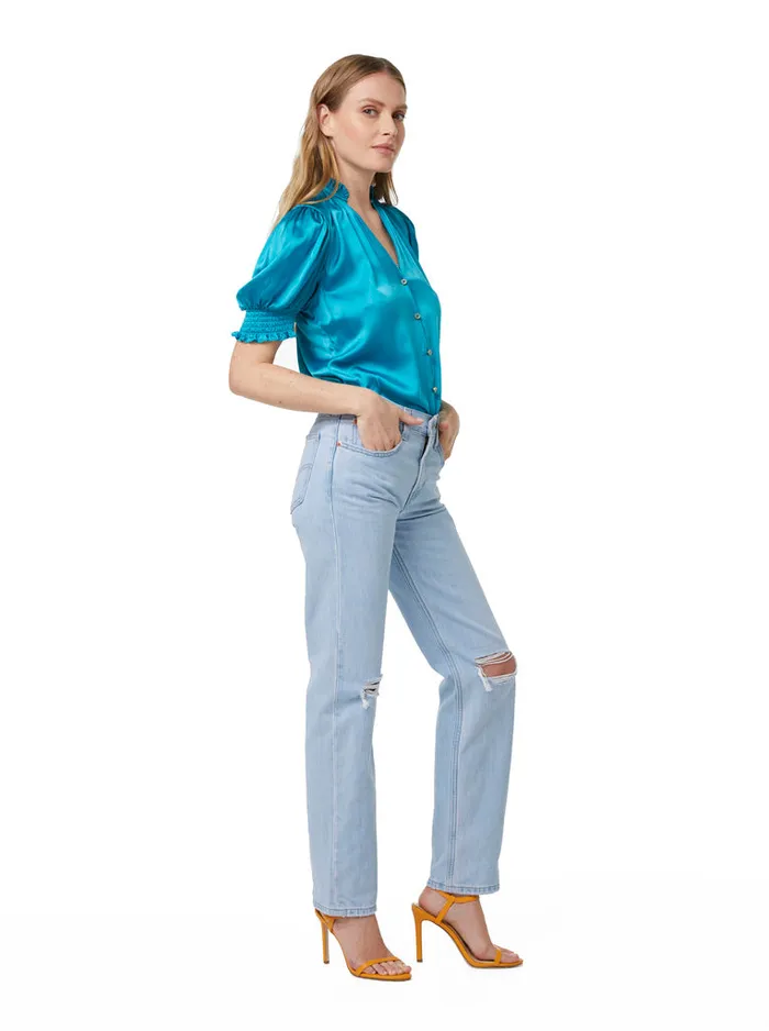 Robert Graham Tops Women MILA BLOUSE Teal