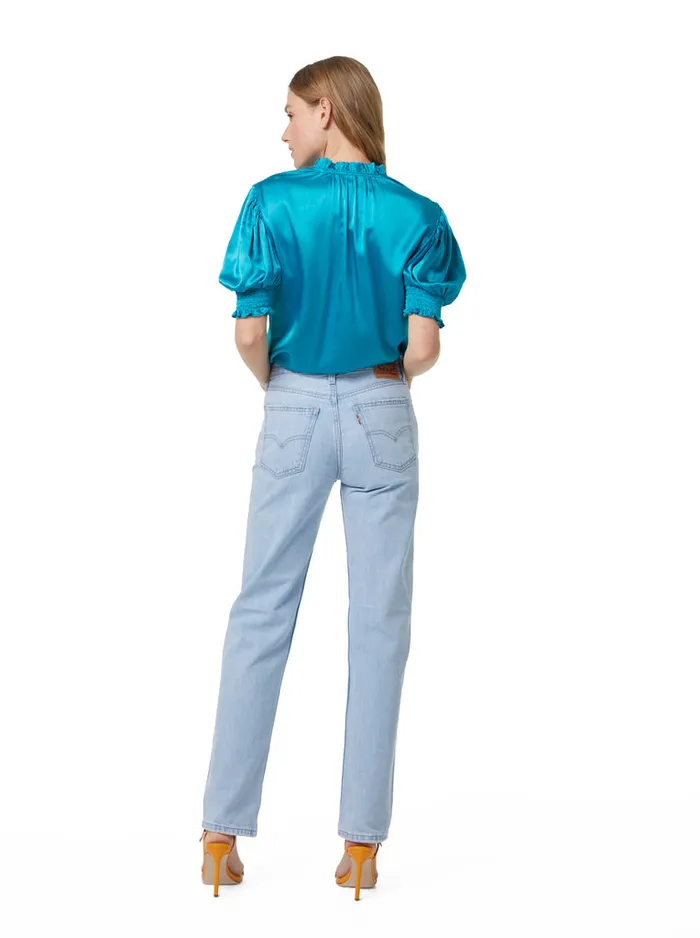 Robert Graham Tops Women MILA BLOUSE Teal