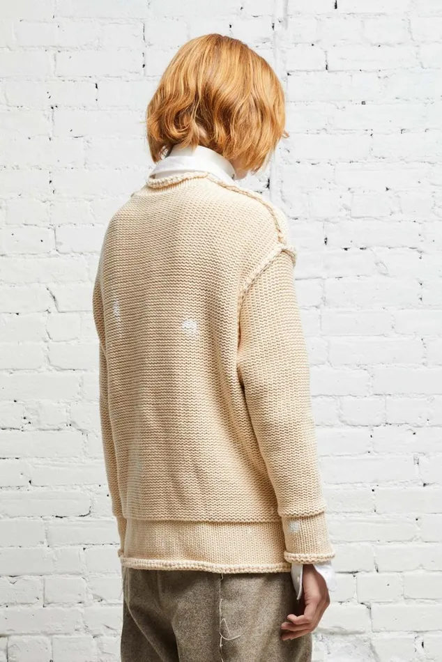 ROLLED EDGE BOXY CARDIGAN 8211 NATURAL Women R13 Sweaters