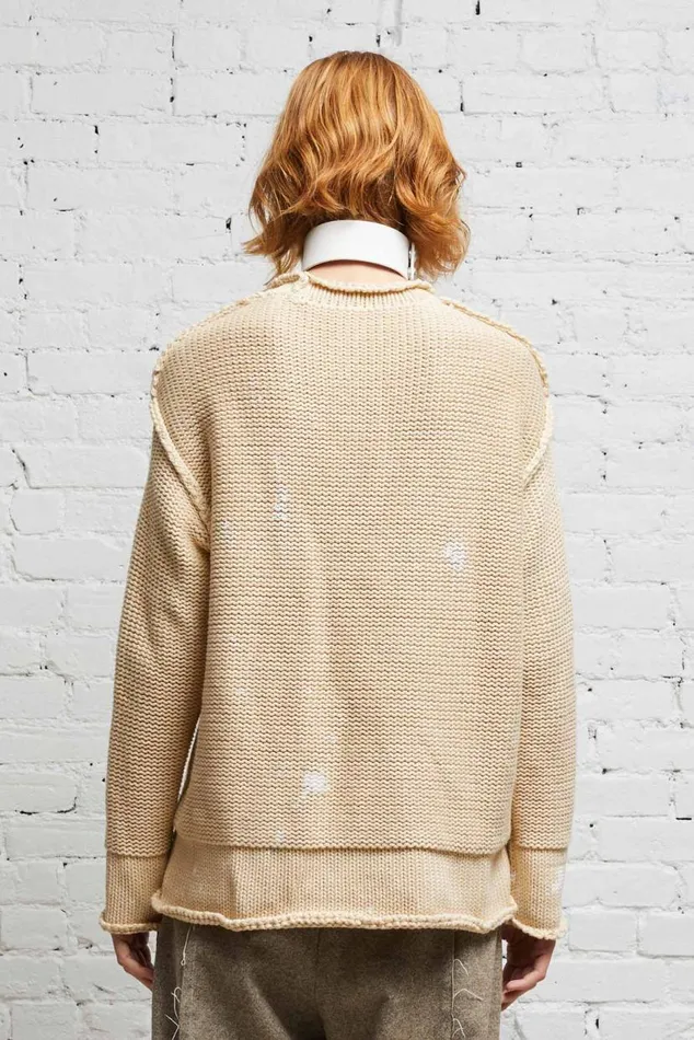 ROLLED EDGE BOXY SWEATER 8211 NATURAL Women R13 Sweaters