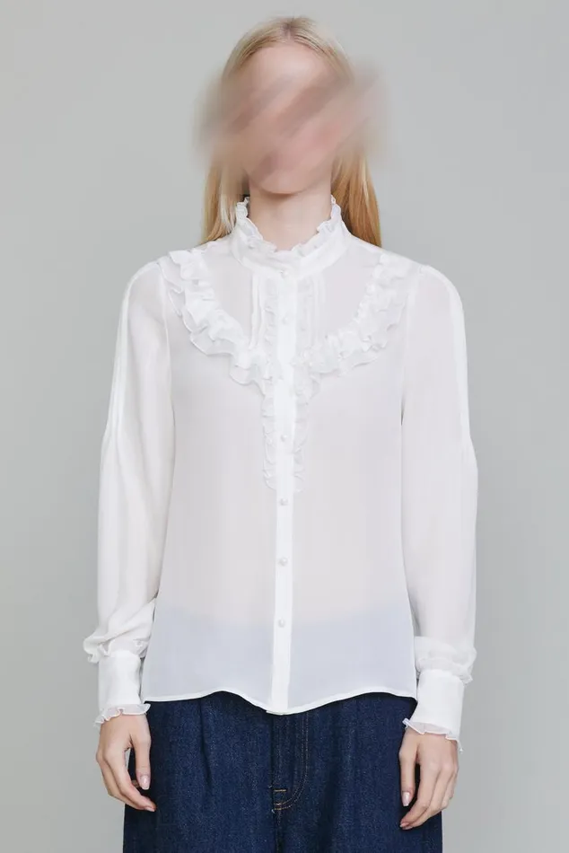 ROMANTIC SHIRT 8211 IVORY Women R13 Tops