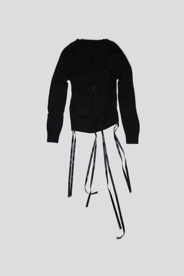 SHIRRED CARDIGAN 8211 BLACK Women R13 Sweaters