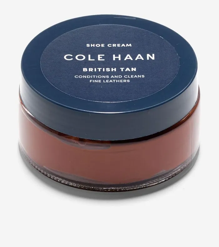 Shoe Cream British Tan MenWomen Cole Haan Leather and Shoe Care